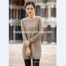 pull en cachemire moyen long femme